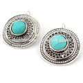 Beautiful Top Selling Turquoise Vintage Earrings Jewelry Design For Ladies SSEH045
